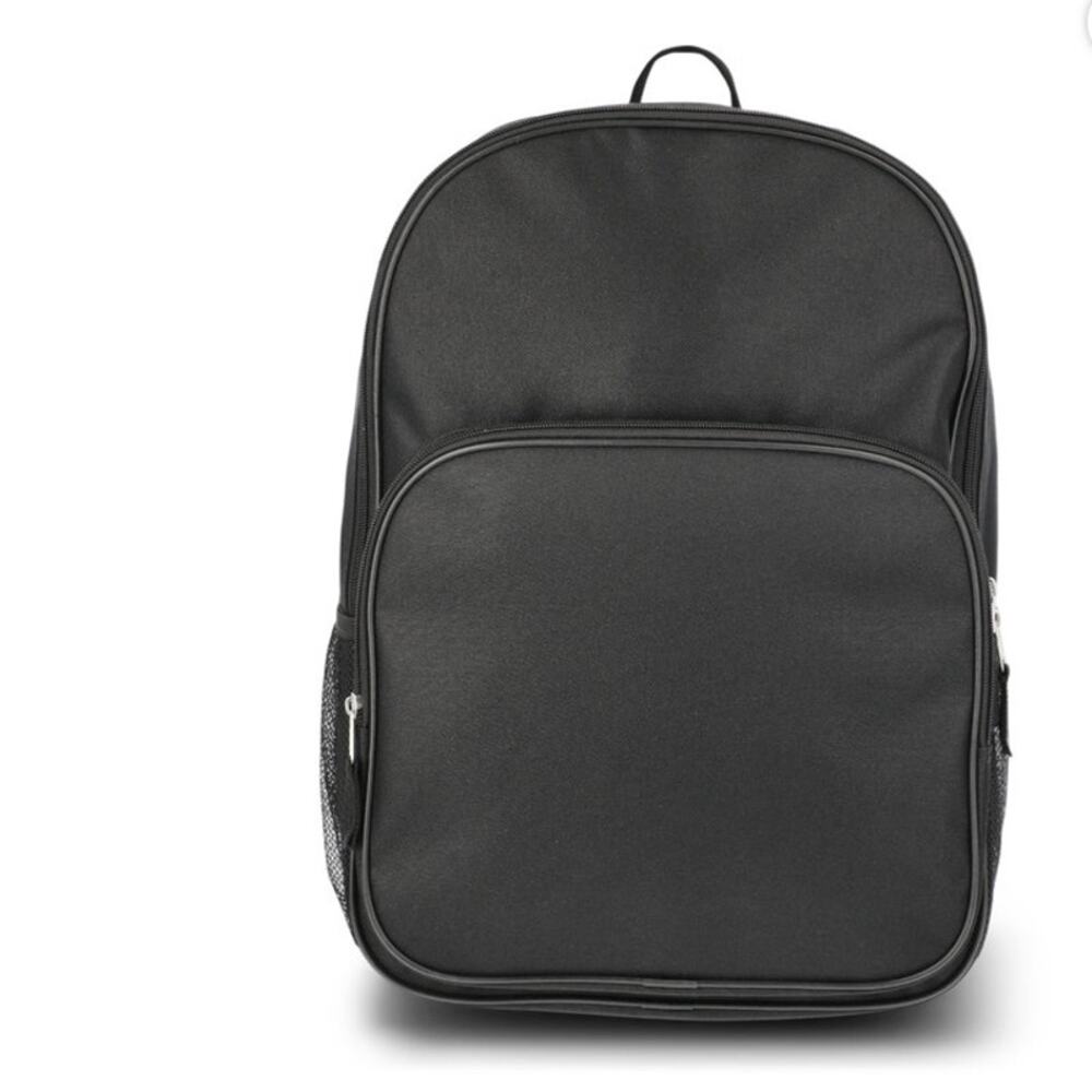 Wonder Nation Kids Unisex 17" Backpack, Solid Black - Picture 1 of 6
